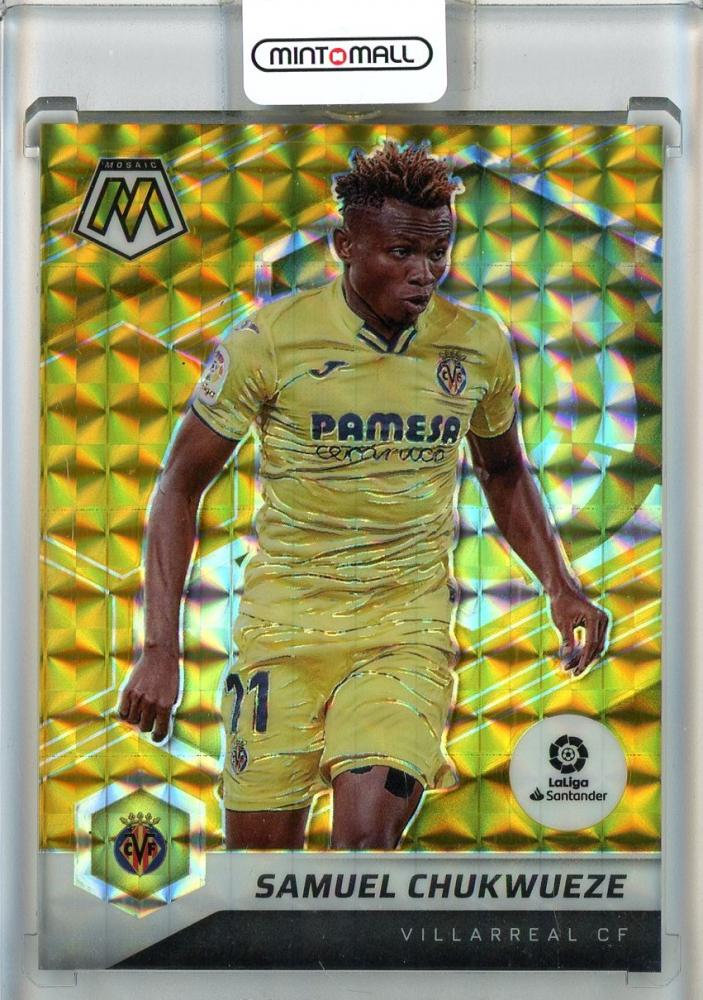 2021-22 Panini Mosaic La Liga Samuel Chukwueze Mosaic Gold card serial #9809/10 from Villarreal