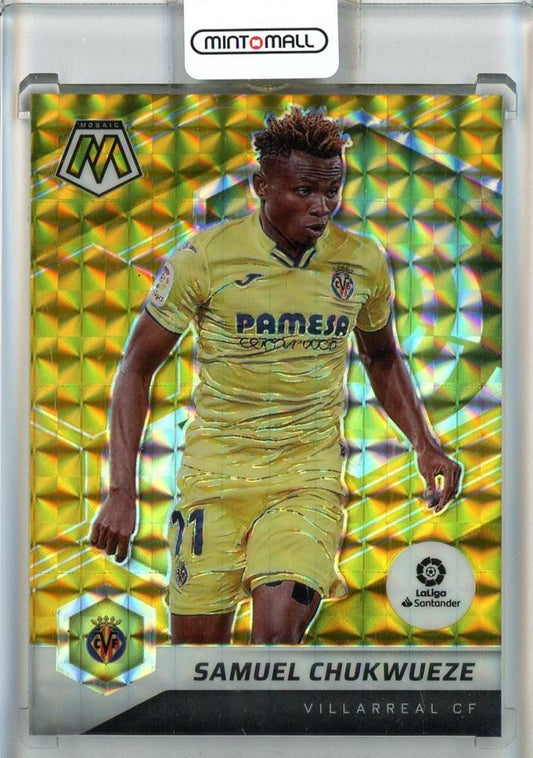 2021-22 Panini Mosaic La Liga Samuel Chukwueze Mosaic Gold card serial #9809/10 from Villarreal