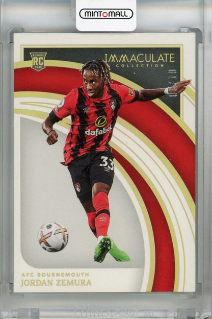 2022-23 Panini Immaculate Collection Jordan Zemura Gold trading card numbered 503 out of 10 from AFC Bournemouth