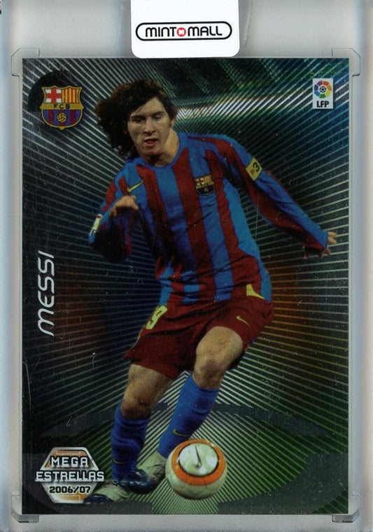 2006-07 Panini Megacracks La Liga Lionel Messi #386 trading card FC Barcelona used condition