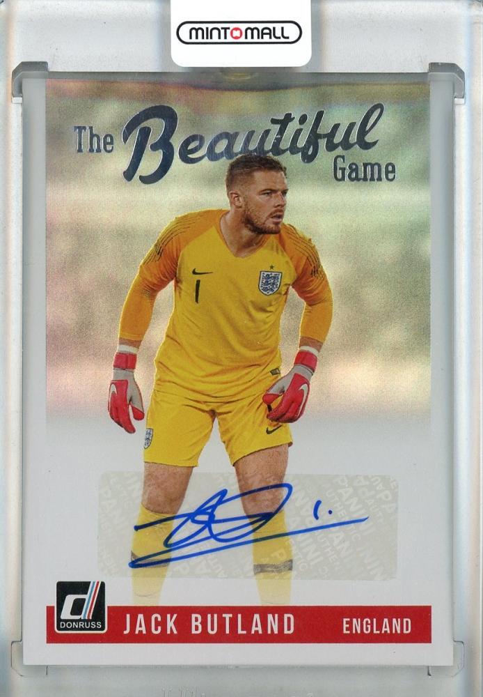2018-19 Donruss Jack Butland The Beautiful Game Autographs card number 21 featuring England and autograph