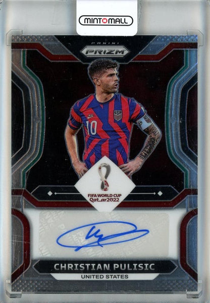 2022 Panini Prizm World Cup Christian Pulisic Signatures collectible card serial number 70