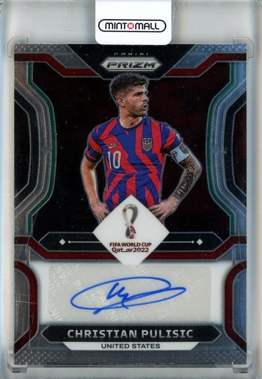 2022 Panini Prizm World Cup Christian Pulisic Signatures collectible card serial number 70
