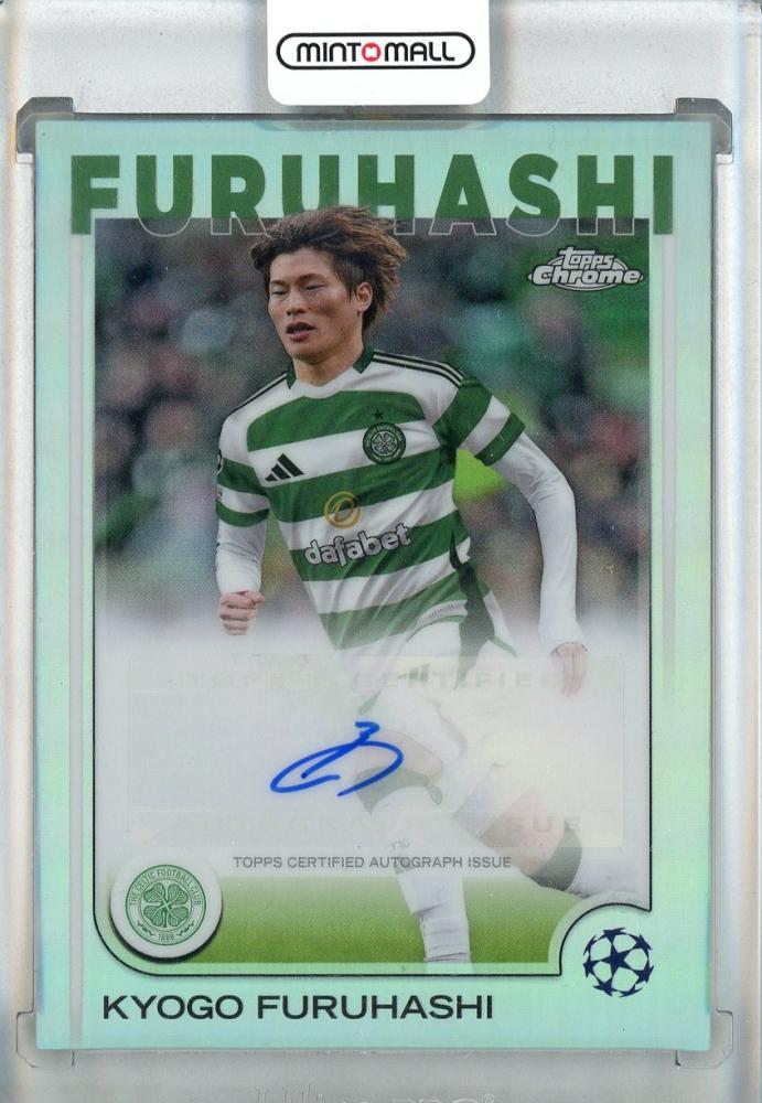2024-25 Topps Chrome UEFA Club Competitions Kyogo Furuhashi autographed card from Celtic FC #CAKF