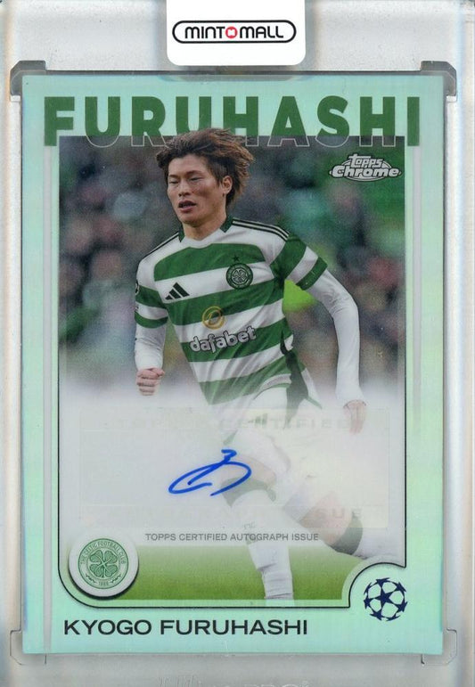2024-25 Topps Chrome UEFA Club Competitions Kyogo Furuhashi autographed card from Celtic FC #CAKF
