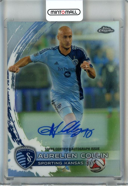2014 Topps Chrome MLS Aurelien Collin Autograph card number 11 Sporting Kansas City