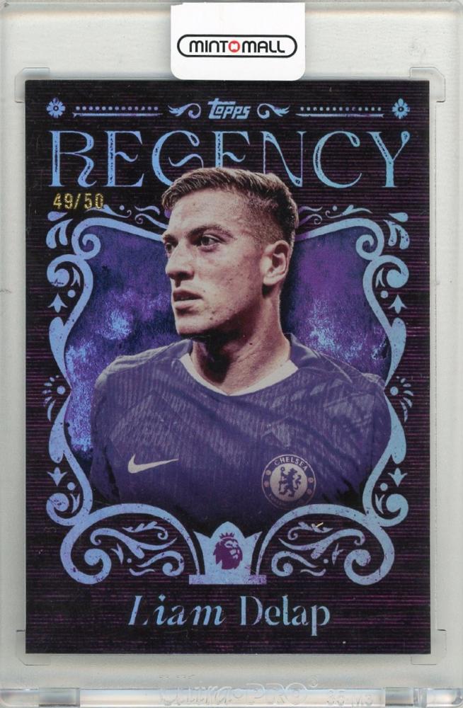2025 TOPPS Liam Delap Regency Fanatics London Flagship Exclusive Chelsea FC trading card numbered 49 out of 50