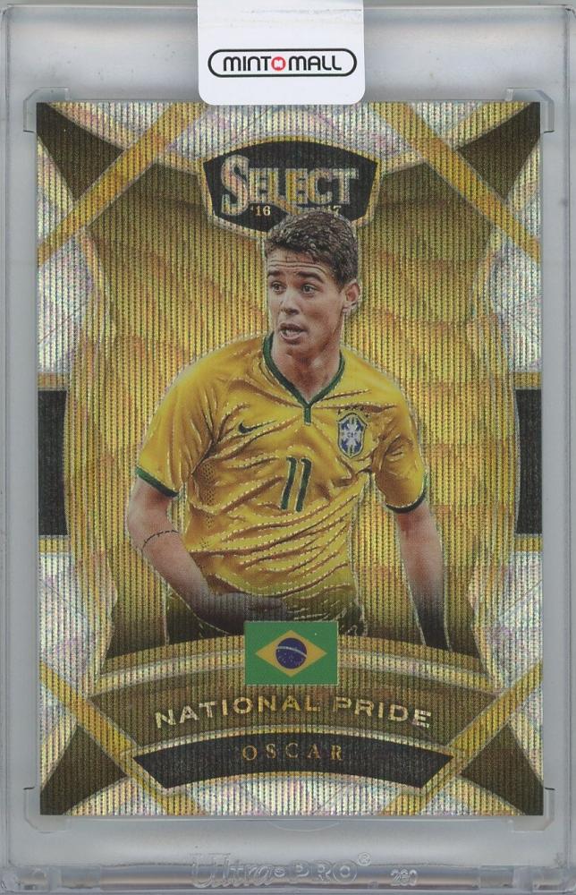 2016-17 PANINI Select National Pride trading card featuring Brazilian player Oscar, serial number 8
