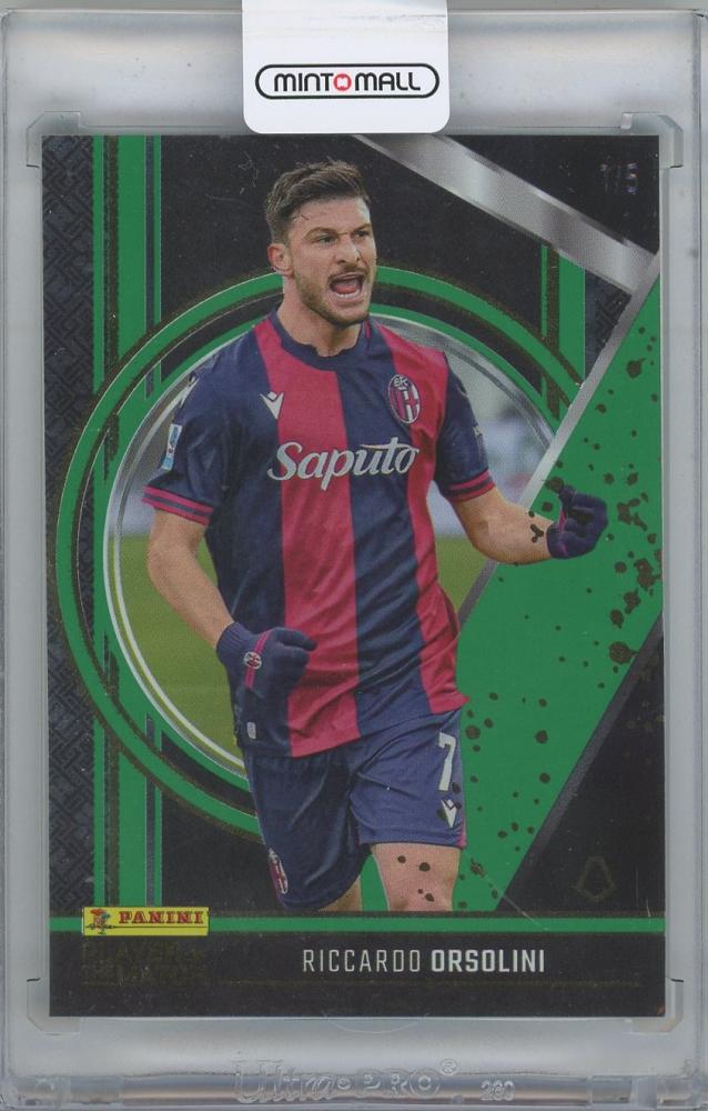 2024-25 PANINI Serie A Player of The Match Green Parallel card #14 Riccardo Orsolini Bologna 1/5