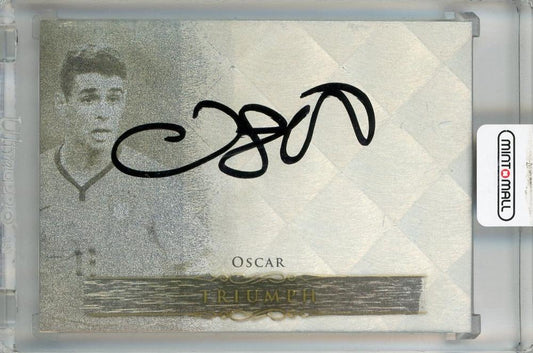 2015 Futera World Football Unique Oscar Triumph Autographs trading card model #TR36 with condition rating 8 out of 20