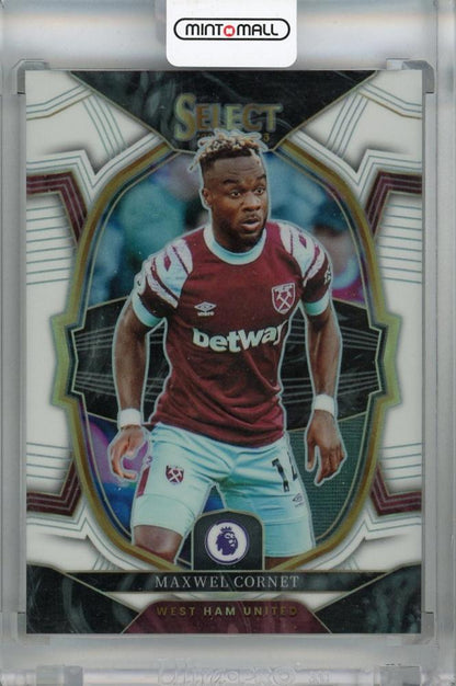2022-23 Panini Select Premier League Maxwel Cornet Terrace White trading card featuring West Ham United player