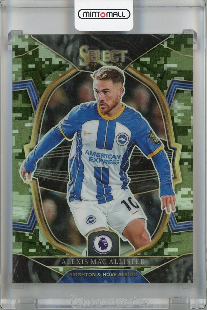 2022-23 Panini Select Premier League Alexis Mac Allister Terrace Camo trading card #25057/225 from Brighton & Hove Albion