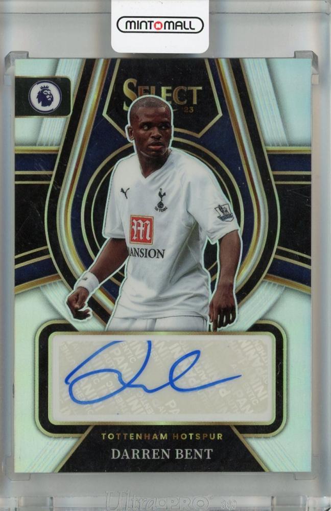 2022-23 Panini Select Premier League Darren Bent Signatures Silver #12 Auto trading card featuring Tottenham Hotspur