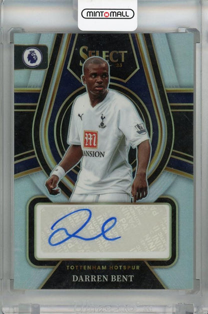2022-23 Panini Select Premier League Darren Bent Signatures Silver Auto #12 card with Tottenham Hotspur logo and autograph
