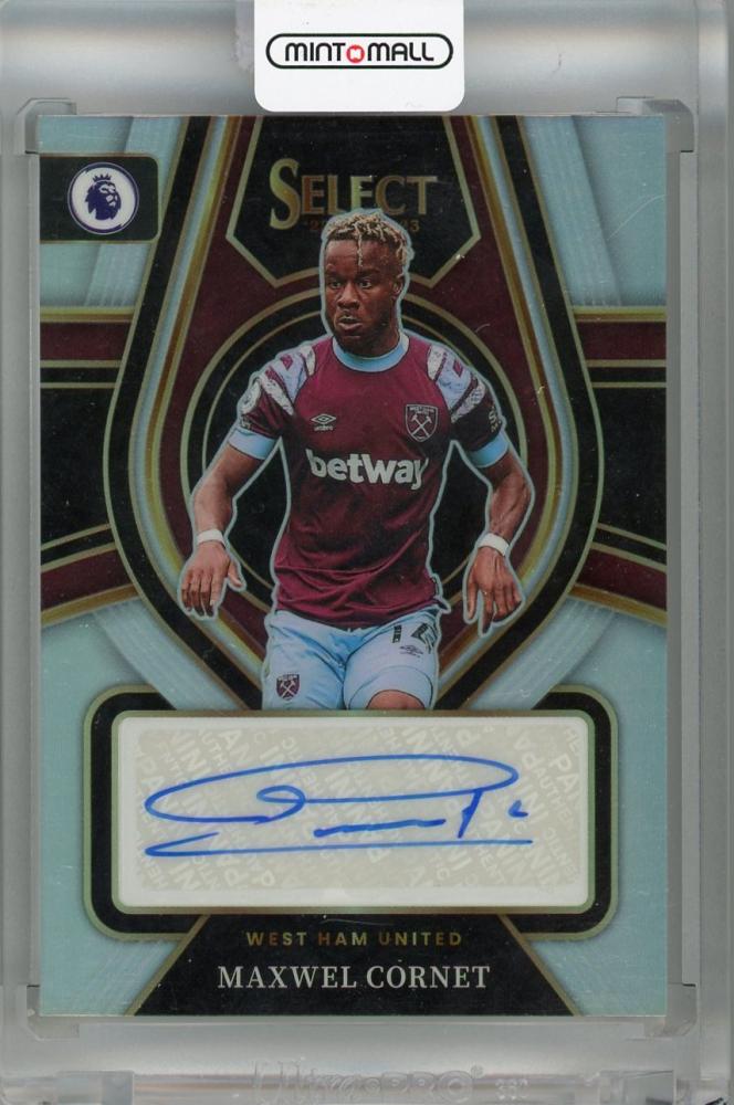 2022-23 Panini Select Premier League Maxwel Cornet Signatures Silver #25 Auto West Ham United trading card