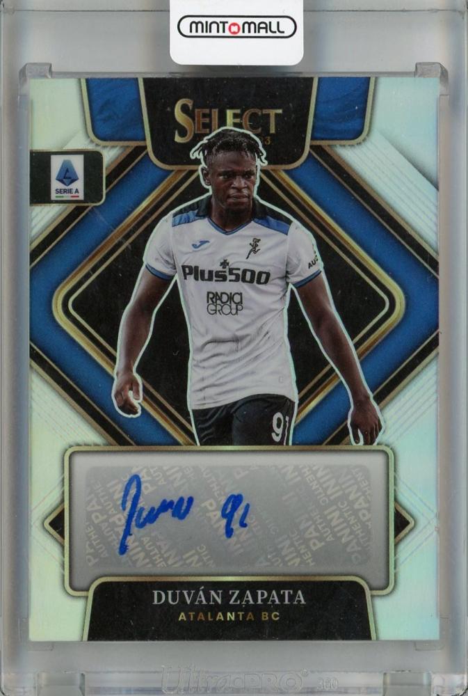 2022-23 Panini Select Seria A Duvan Zapata Signatures Silver Auto trading card number 11 from Atalanta BC