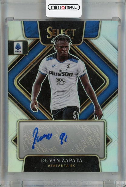 2022-23 Panini Select Seria A Duvan Zapata Signatures Silver Auto trading card number 11 from Atalanta BC