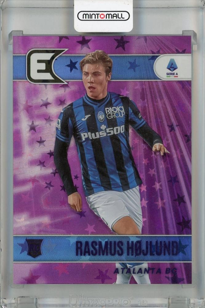 2022-23 Panini Chronicles Rasmus Hojlund Essentials Serie A Purple Astro #157 rookie card