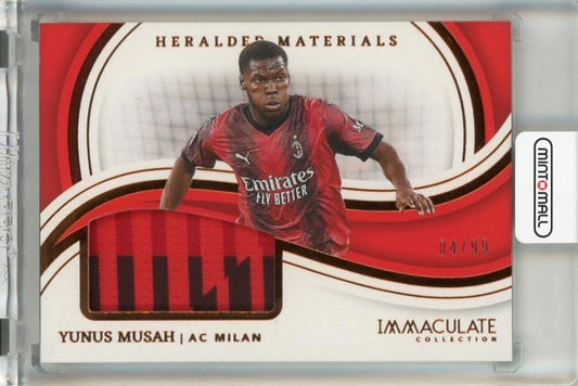 2023-24 Panini Immaculate Collection Yunus Musah Heralded Materials trading card number 3204 of 99