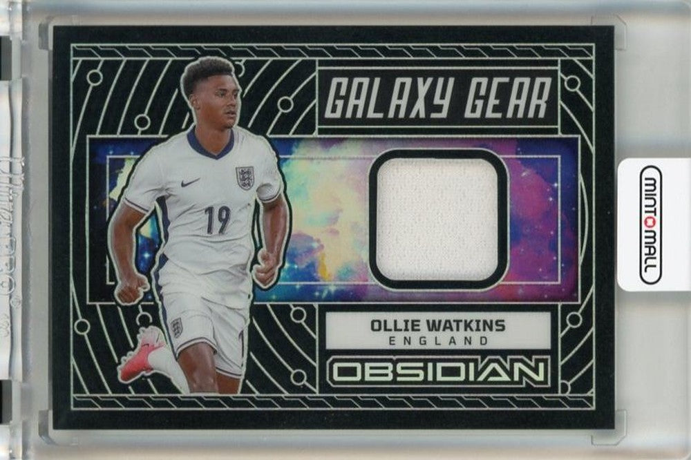 2023-24 Panini Obsidian Ollie Watkins Galaxy Gear soccer trading card numbered 9069 out of 199