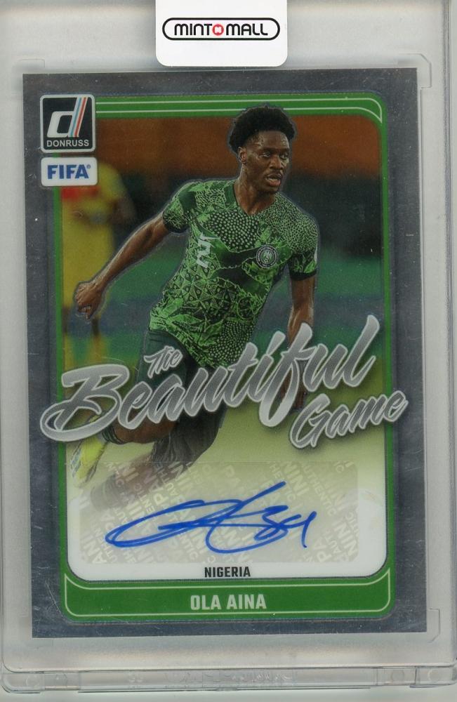 2024-25 Panini Donruss Ola Aina AUTO soccer trading card from Nigeria