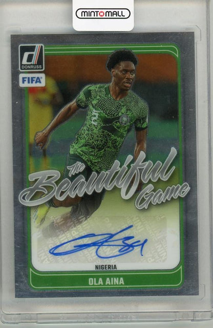 2024-25 Panini Donruss Ola Aina AUTO soccer trading card from Nigeria