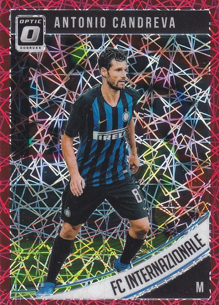 2018-19 Donruss FC Internazionale Parallel Antonio Candreva Base Optic Red Velocity card serial number 24 out of 50