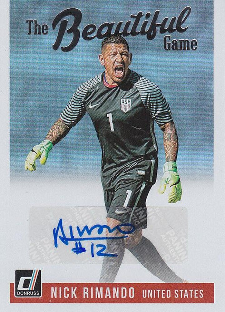 2018-19 Donruss United States Nick Rimando The Beautiful Game Autographs trading card
