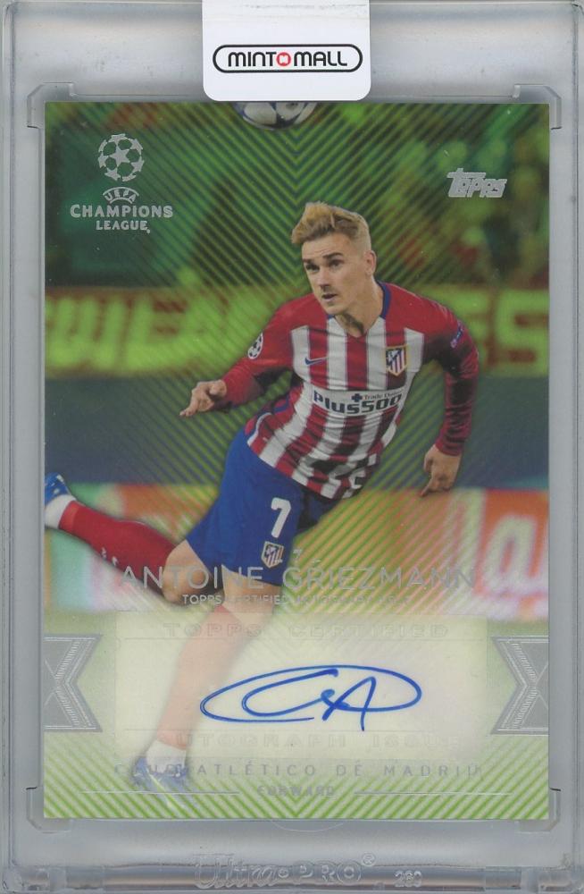 2015-16 TOPPS UEFA Champions League Showcase Autographs Green card of Antoine Griezmann Atletico Madrid 111 of 150