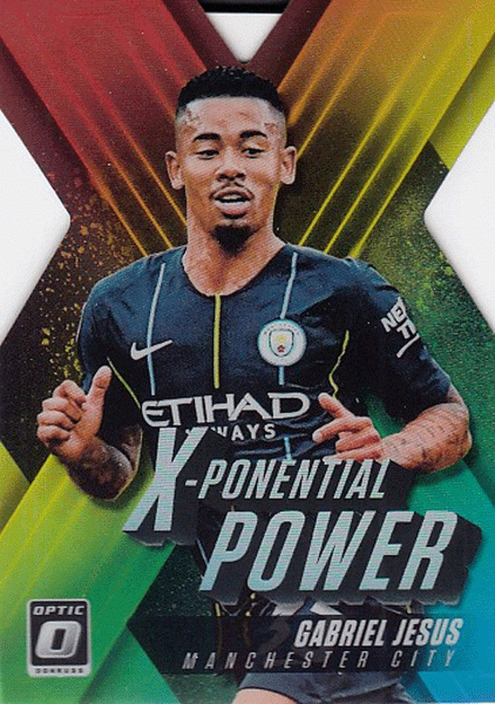 2018-19 Donruss Gabriel Jesus X-Ponential Power trading card featuring Gabriel Jesus in Donruss X-Ponential series