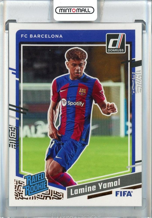 2023-24 Donruss trading card of Lamine Yamal #177 from FC Barcelona in new unused condition