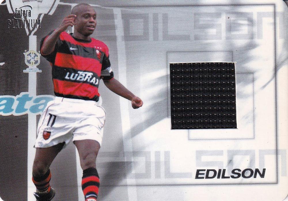 2001 Futera Edilson Relics trading card numbered 200 out of 250 with minor stain on back
