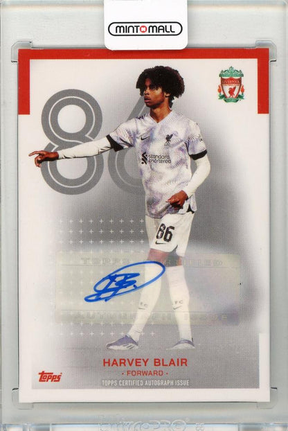 2022-23 TOPPS Liverpool FC Team Set Harvey Blair Base Card Autograph model #AUHB