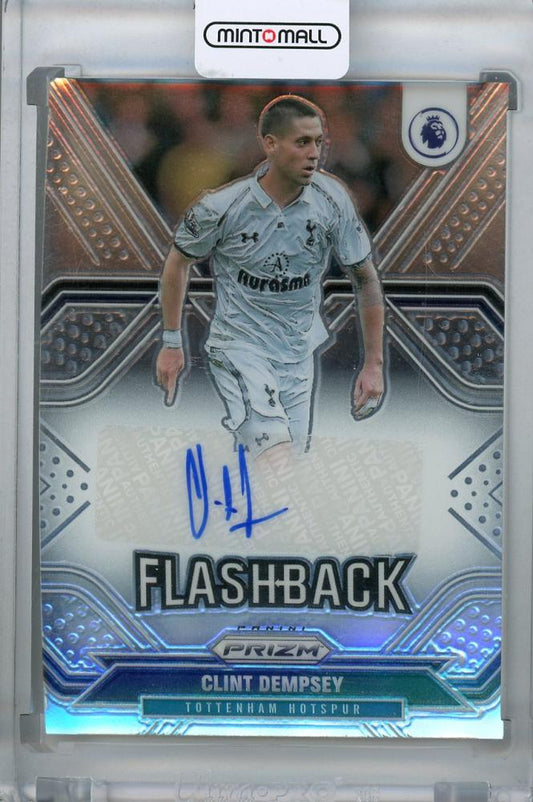 2021-22 Panini Prizm Premier League Clint Dempsey trading card from Tottenham Hotspur in used condition