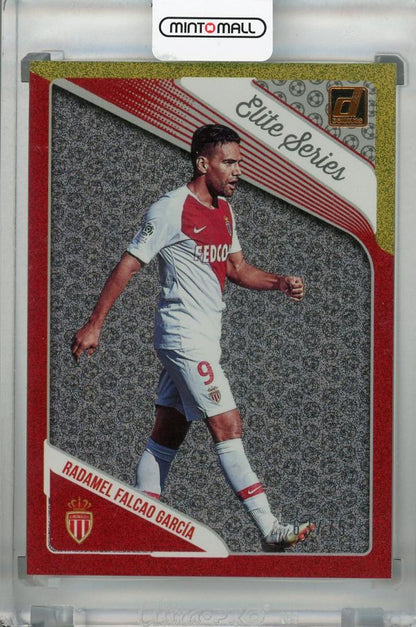 2018-19 Donruss AS Monaco Radamel Falcao Garcia Elite Series Gold Parallel card numbered 63 of 75