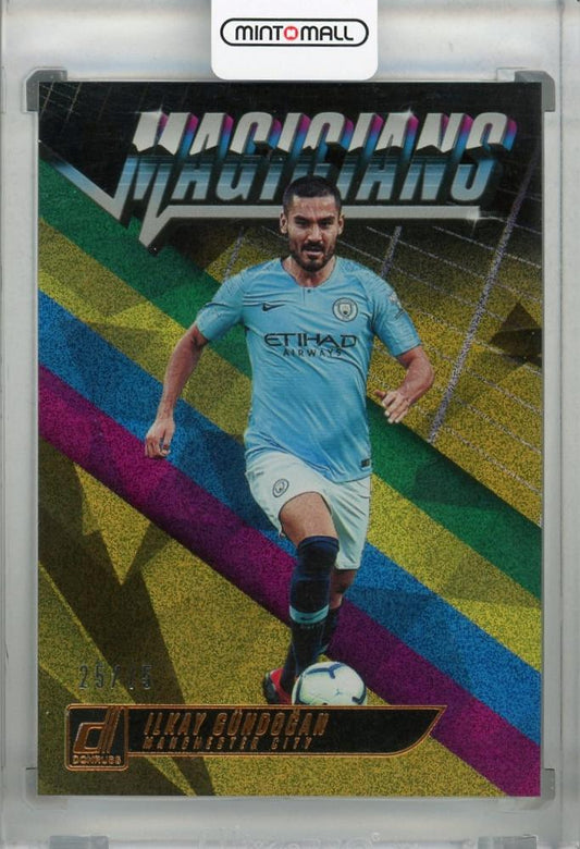 2018-19 Donruss Manchester City Ilkay Gundogan Magicians Gold parallel edition trading card 25 of 75