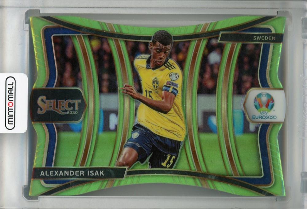 2020 Panini Select UEFA Euro Preview Alexander Isak Neon Green parallel card numbered 079/149