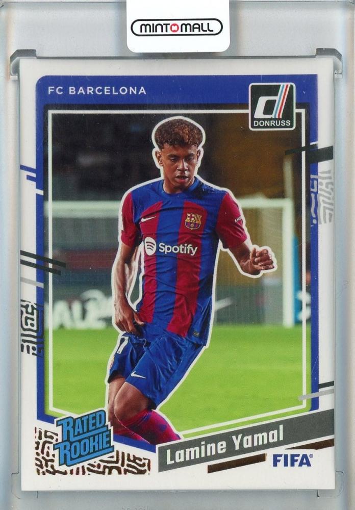 2023-24 Donruss trading card of Lamine Yamal #177 from FC Barcelona in mint condition