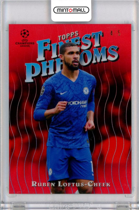 2019-20 Topps Finest UEFA Champions League Ruben Loftus-Cheek Red Finest Phenoms trading card numbered 4 of 5