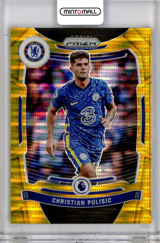 2021-22 Panini Prizm Premier League Christian Pulisic Gold serial #252 card numbered 8 of 10