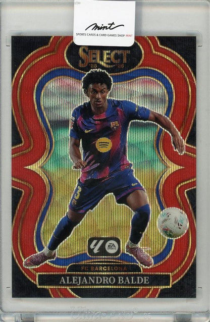 2025-26 PANINI SELECT LA LIGA trading card Alejandro Balde Red Wave #10558/59 FC Barcelona