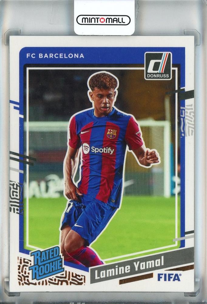 2023-24 Donruss trading card featuring Lamine Yamal #177 from FC Barcelona, brand Donruss, in near mint condition