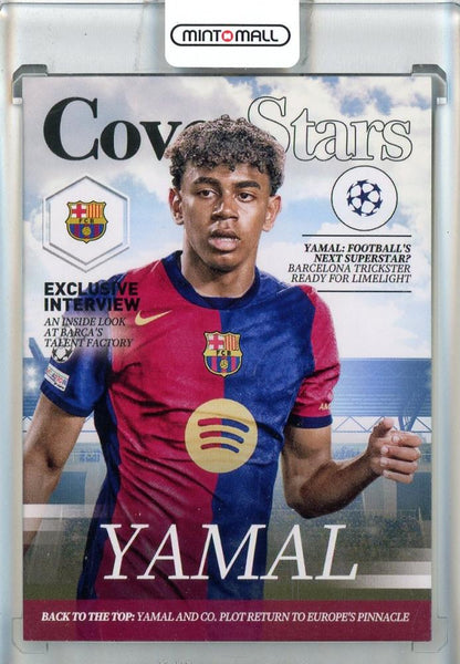 2024-25 Topps UEFA Club Competitions Lamine Yamal Cover Stars trading card #CS10 FC Barcelona