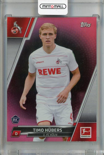 2021-22 Topps Bundesliga trading card of Timo Hubers Red #1072/5 featuring 1. FC KOLN