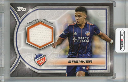 2023 Topps MLS Brenner Relics soccer card from FC Cincinnati featuring player Brenner