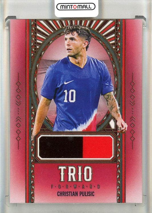2025 Futera Unique World Football Christian Pulisic Trio card serial #TFM2917/20 in original packaging