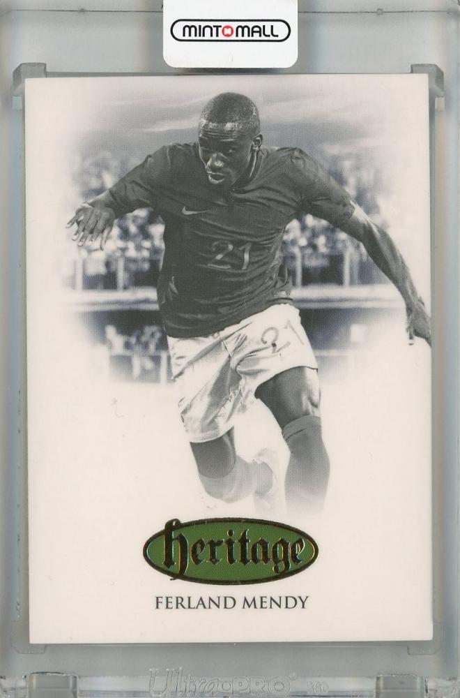 2022-23 Futera Unique World Football Heritage Defender Gold Ferland Mendy card #22 with corner damage on back