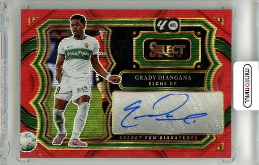 2025-26 Panini Select La Liga Grady Diangana Select Few Signatures Red Wave Parallel trading card