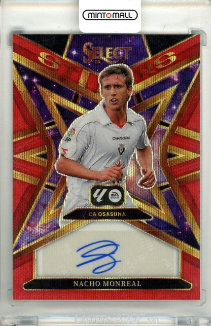 2025-26 Panini Select La Liga Nacho Monreal Select Stars Signatures Red Wave Parallel trading card
