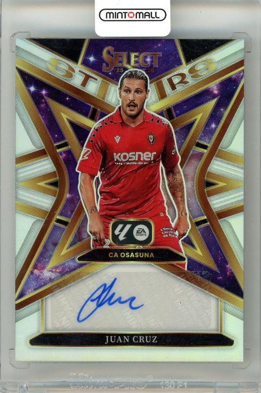 2025-26 Panini Select La Liga trading card of Juan Cruz #ST-JC from Select Stars Signatures CA Osasuna